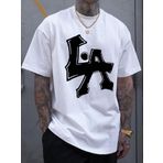 Unisex Los Angles Baskılı Oversize Tshirt