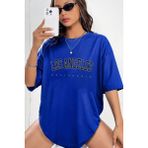 Unisex Los Angles Tasarım Tshirt - XL - Mavi
