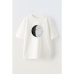 Unisex Metal Poster Selenophiles Love The Moon Tasarım Baskılı Pamuk Beyaz Oversize T-Shirt - XL