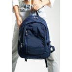 Unisex Okul Çantası Klinkır Kumaş Günlük Sırt Çantası 40*30 cm Çok Cepli Hafif Yağmur Geçirmez - Lacivert