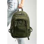 Unisex Okul Çantası Klinkır Kumaş Günlük Sırt Çantası 40*30 cm Çok Cepli Hafif Yağmur Geçirmez - Yeşil