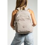 Unisex Okul Çantası Su Itici Hafif Klinkır Kumaş Günlük Sırt Çantası 40*30 cm Lise Ortaokul Çantası - Bej