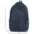 Unisex Okul Sırt Çantası Lise-Ortaokul Sırt Çantası 47*30 cm Kalın Su Itici Kumaş - Lacivert
