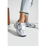 Unisex Ortopedik Triko Yürüyüş Spor Ayakkabısı, Günlük Sneaker - Beyaz-Lacivert