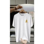Unisex Oversize Baskılı Pamuklu Bisiklet Yaka Kısa Kollu Beyaz T-Shirt Elde Vazo - XL