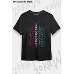 Unisex Oversize Kalıp Kürek Rowing Sport Tasarım Baskılı Tshirt - Siyah