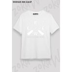 Unisex Oversize Kalıp Kürek Rowing Sport V4 Tasarım Baskılı Tshirt - Beyaz