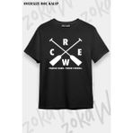 Unisex Oversize Kalıp Kürek Rowing Sport V4 Tasarım Baskılı Tshirt - Siyah