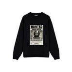 Unisex Oversize Sweatshirt HARRY POTTER WANTED Siyah S