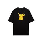 Unisex Oversize T-shirt Pokemon_Pikachu Siyah S