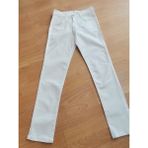 Unısex Pantolon Kız / Erkek Çocuk Beli Ayarlanabilir Lastikli Beyaz Keten Pantolon - 10 - 11 Yaş