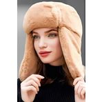 Unisex Peluş Kalpak Pilot Şapka