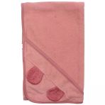 Unisex Pembe Polar Kulaklı Battaniye 90x90 cm