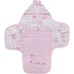 Unisex Pembe Renkli Hayvan Desenli Kundak Battaniye