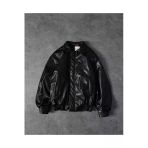 Unisex Premium Oversize Vintage Bomber Deri Ceket
