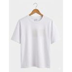 Unisex Regular Kalıp Düz Tişört - Beyaz - XL
