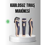 Unisex Şarjlı Saç Sakal Tıraş Makinesi – Ayarlanabilir Tarak Başlıkları, Sessiz Motor