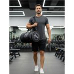 Unisex Silindir Spor Seyahat ve Fitness Çantası 2 Bölmeli - Siyah