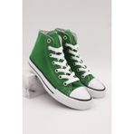 Unisex Siyah Beyaz Spor Ayakkabı Convers Uzun Bilekli Sneaker - Yeşil