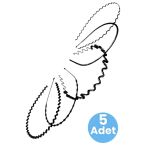 Unisex Siyah Kaliteli Metal 5'Li Günlük Kullanım Ve Sporcu Saç Tacı