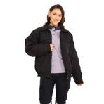 Unisex Siyah Mont, Oversize Bomber Ceket, Fermuarlı Cepli Tasarım (4XL)