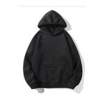 Unisex Siyah Puflu Eşofman Oversize Kalın Puflu Eşofman - Sevgili Kombini SİYAH XL/2XL