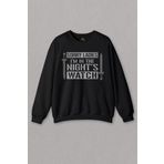 Unisex Siyah Sweatshirt Dizi Game of Thrones Sorry Ladies Im In The Nights Baskılı Sweat PSW01S-1615