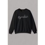 Unisex Siyah Sweatshirt Eyvallah Eyw. Ok Okey Tamam Sensin Baskılı Sweat