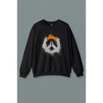 Unisex Siyah Sweatshirt Oyuncu Gamer Overwatch Over Watc Game Baskılı Sweat Siyah