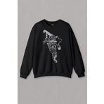 Unisex Siyah Sweatshirt Wizard Yüzüklerin Efendisi Lord Of The Rings Baskılı Sweat