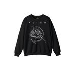 Unisex Siyah Sweatshirt Yaratık Alien Covenant Sinema Film Afiş Baskılı Sweat Siyah