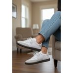 Unisex Spor Ayakkabı – Retro Günlük Sneaker Beyaz-Beyaz 36