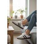 Unisex Spor Ayakkabı – Retro Günlük Sneaker Beyaz-Siyah 38