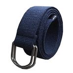 Unisex Spor Halka Tokalı Taktik Siyah Bez Kemer 120cm Lacivert