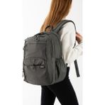 Unisex Su Geçirmez Kumaş Laptop Bölmeli Günlük, Seyehat ve Okul Sırt Çantası - Koyu Gri