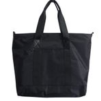 Unisex Su İtici Canvas Tote Bag - Mini Portföy Çantalı 15.6" Laptop Bölmeli Omuz Çantası - Siyah