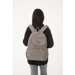 Unisex Suya Dayanıklı Krinkıl Kumaş Çok Gözlü Vizon Laptop Okul Ve Sırt Çantası