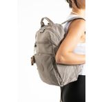 Unisex Suya Dayanıklı Vizon Renkli Krinkıl Kumaş Çok Gözlü Orta Boy Laptop Okul Ve Sırt Çantası
