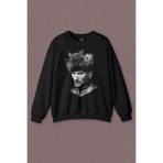 Unisex Sweatshirt Atatürk Çanakkale Silüet Tipografi Mustafa Kemal Cumhuriyet Baskılı Sweat Siyah