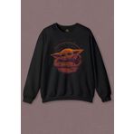 Unisex Sweatshirt Baby On Board Yoda Star Wars Yeşil Bebek Mandalorian 2 Baskılı Sweat