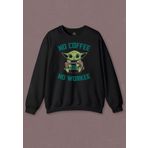 Unisex Sweatshirt Baby Yoda No Starbucks Coffee No Workee Star Wars Mandalorian Kahve Baskılı Sweat