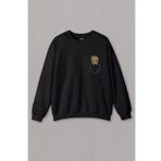Unisex Sweatshirt Bebek Groot Marvel Galaksinin Koruyucuları Cep Baskılı Sweat