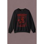 Unisex Sweatshirt Cult Of Chucky 1988 Korku Film Çaki Baskılı Sweat Siyah