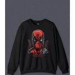 Unisex Sweatshirt Deadpool Marvel Spiderman Hulk Iron Man Film Movie Baskılı Sweat