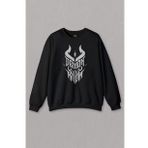 Unisex Sweatshirt Demon You Know Devil Gothic Grunge Rock Baskılı Sweat