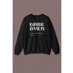 Unisex Sweatshirt Game Over Atari Retro Pixel Oyun Baskılı Sweat