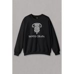 Unisex Sweatshirt Gta V 5 Grand Theft Auto Santo Crapa Baskılı Sweat Siyah