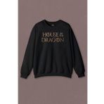 Unisex Sweatshirt House Of The Dragon Logo Targaryen Baskılı Sweat