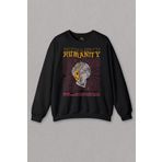 Unisex Sweatshirt Humanity Smiley Statue Neon Heykel 2K Urban Baskılı Sweat