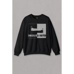 Unisex Sweatshirt Irkçılığa Hayır Faşizm Ayrımcilık Eylem Direniş Baskılı Sweat PSW01S-1379 Siyah